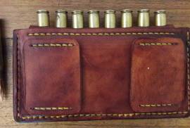 Ammo Pouches, Hand Stitched leather ammo pouches made to order. 5-8 Rounds (Depending on the caliber). Pictures shows .270win, 470NE and Martini Henry. Laser engraving can also be done. Courier can be arranged. Contact me on 082-223-4718 (No Email please) to place your order?