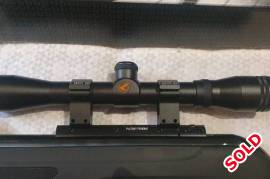 Gamo Replay 10 S.Africa 5.5 with bullets for sale, 1 week old Gamo Replay 10 S.Africa 5.5 with 4x32 scope for sale.  About 70 shots fired. Comes with 2 x 10 shot magazines, nearly full tin of H & N Slugs and nearly full tin of H & N baracuda power pellets. 