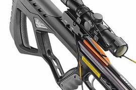 GUILLOTINE X CROSSBOW, 185LB, Black, 1. Barrel: Aluminum/composite barrel w/picatinny rail
2. Riser: Aluminum/ CNC machined
3. Limbs: Durable compression fiberglass, Quad-limb design.
4. Stock: Reinforced composite Stock, Soft padded grip /butt plate/cheek rest
5. Trigger: Anti-dry fire safety, Trigger Pull below 3.5 lbs
6. Cam sets: CNC machined cams
7. Extended Bullpup Trigger: Compacting the crossbow's design by shifting the grip forward to achieve a more ergonomic and operational balance.
8. Ultra-Light Technology: Reinforced composite and frame weight to improve handling characteristics and reduce user fatigue
