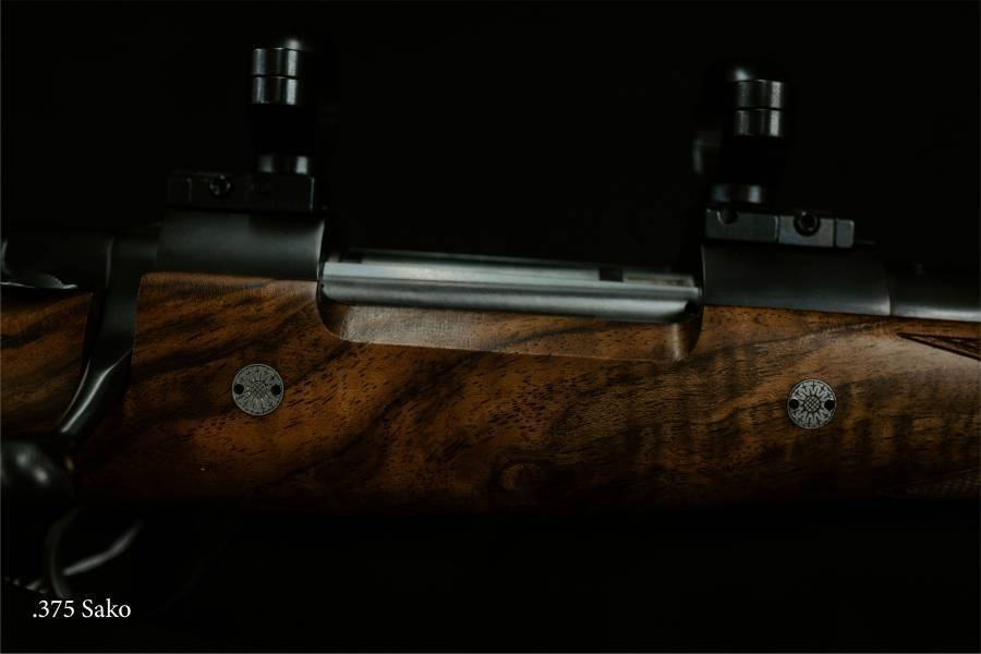 SAKO .375 H&H, THIS RIFLE HAS A SAKO ACTION THAT WAS RESTOCKED AND ENGRAVED BY MORKEL & CROUSE. 
 