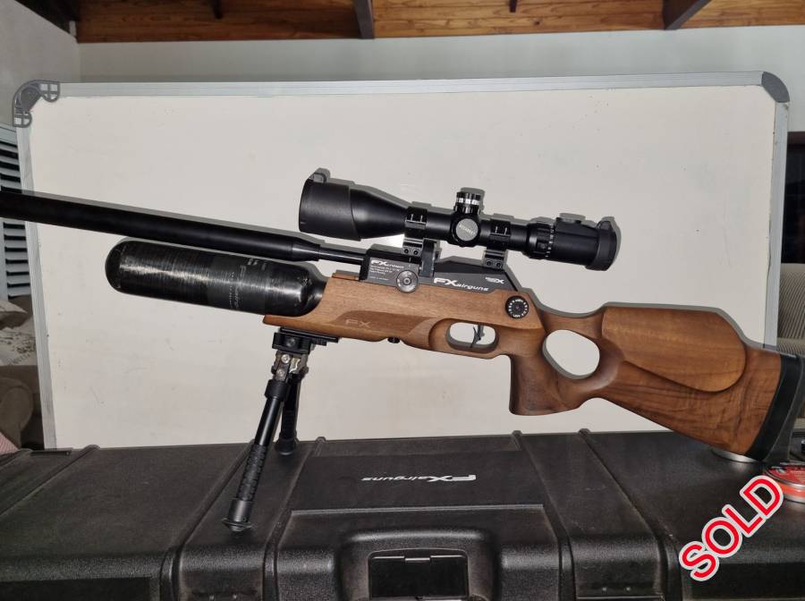 FX Crown PCP airgun, Selling my Fx Crown.
Comes with Bipod, UTG scope 4-16x44,  3 tins of 18.13 gr Diablo pellets,  fx gun case , fitted with stx pellet liner and a spare magazine. This gun is in mint condition. 