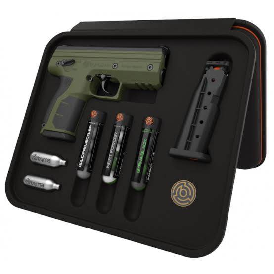 Byrna HD Self Defence Pistol, Byrna HD Ready
Army Green
Never been fired, comes with All accessories. 
Retails for R5999.00 