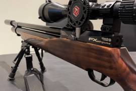 FX STREAMLINE .22 (5.5mm) PCP AIR RIFLE, FULL KIT BARGAIN !!
Excellent condition
Powerful and extremely accurate
Shoots H&N 21 gr slugs @ +/- 950 fps (on chrony) Extras include:
- barrel band
- Titanium Gamma 3 - 12 X 44 SF scope (zeroed at 100m)
- A - TEC WAVE .22 cal 1/2'-20 UNF suppressor
- shoulder sling
- adjustable bipod
- padded rifle bag
- 1 x 14 round magazine
- Filling probe 
- Tin of 21gr H&N slugs
- Oil to keep the wooden stock nice and clean
- 300 BAR scuba tank with holder (recently hydro tested and filled)
- Filling station with pressure gauge. 

Ideal for precision shooting or small game hunting. 
If you familiar with FX, there's nothing more to tell you. 
Those interested most welcome to come view the rifle.
Courier for buyers account.
Kindly note price is NON negotiable
thank you



 