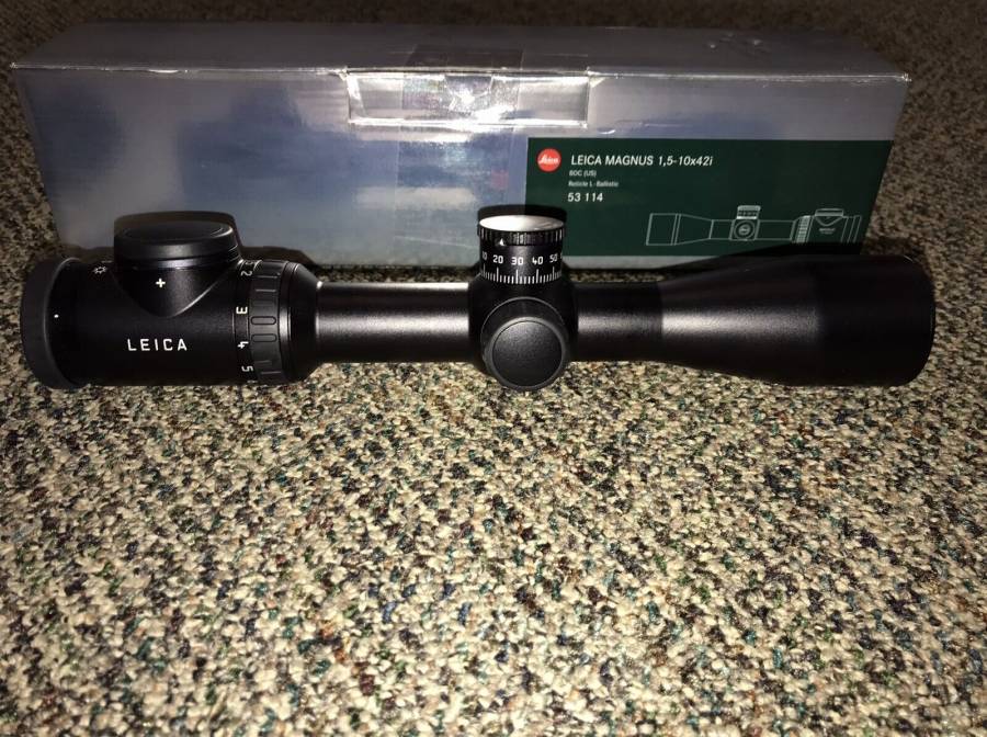 LEICA RIFLECOPE – MAGNUS I L-BALLISTIC (1.5-10x42), The Leica Riflecope – Magnus i L-Ballistic (1.5-10×42) rifle scope is a second generation premium sport optic. It features fast target acquisition with a large field of view and low magnification of 1.5x. With a range of 1.5 to 10x magnification this scope will be proficient in a host of different shooting scenarios. It also comes with world renowned Leica’s glass quality.