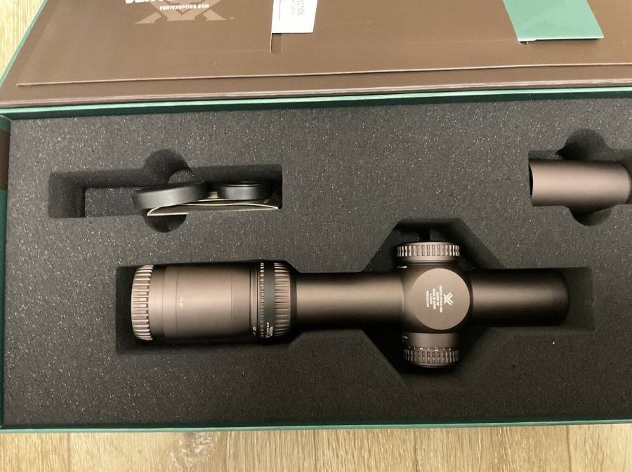 Vortex Razor HD Gen III 1-10x24 Riflescope - EBR-9, Vortex Razor HD Gen III 1-10x24 Riflescope - EBR-9 MOA Reticle
HD optical system
XR fully multi-coated
APO system
Optically indexed lenses
First focal plane reticle
Glass-etched reticle
Daylight bright illumination
ArmorTek
Shockproof
Waterproof - IPX7
Fog proof
34 mm Tube size
Hard anodized stealth shadow finish
Aircraft-grade aluminium
Friction reduction system
Erector tube system