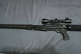Bigbore .45cal Airgun., Most powerful Airgun on the market. Gunpower Texan LSS .457cal is made in the USA for long distance and haevy slugs.
Comes with scope mounts, original box and slugs. 