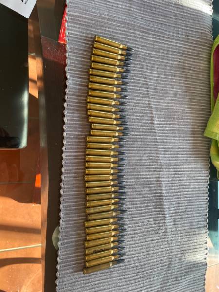270 Win ammo, 36 x reloaded .270 win ammo. 54gr Somchem s385 with cci250 primers. 130gr rhino bullets. Twice fired brass 
buyer must have a license and collect
located in Cape Town, Hout Bay