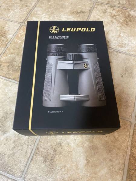 Leupold BX-5 Santiam HD 10x42mm Binocular NEW, New never been in field. Only reason for selling is down sizing. You won t be disappointed with these. Leupold s are lighter then it s competitors and just as durable if not better. Full lifetime warranty and great customer service