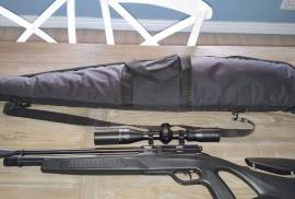 Gamo Coyote Whisper PCP 5.5mm - Bundle, Item: GAMO Coyote Black Whisper PCP Synthetic 5.5mm Air Rifle + Rifle Bag (Barely used)
Price: See bundle price below
Payment Method Accepted: Cash
Condition: Excellent, Barely used
Location: CPT Southern Suburbs

Extras:

Rifle Scope:
Item: BSA 3-9X40 Sweet 22 Rifle Scope with Side Parallax Adjustment and Multi-Grain Turret, Black Matte (Barely used)

Rifle Bag 
Approx. 1000 Pellets of different variety, incl. Rockets (Armour piercing), lead, and various grains
Plastic case for the Pellets
Picatinny rail mount and allen key