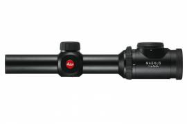 Leica MAGNUS 1-6,3x24 L-Plex Riflescope, - LEICA MAGNUS 1 to 6.3 x 24 is a universal view with a very large field of view (43.2 m) and is ideally suited to drive hunting. 
- The very compact design makes it ideal for running wild. 
- The large zoom range allows one to choose optimal magnification for every hunting situation.
- LEICA MAGNUS scopes have a very sharp and bright red dot in all crosshairs. 
- This is a result of a new anti-reflection system that prevents unwanted radiation. 
- Brightness can be adjusted accurately using a 60-step day / night mode. 
- Very long battery life is ensured by a smart electronic on / off switch. 
- Light reflection from the front element is effectively blocked and that means Red dot becomes invisible to prey.
- LEICA MAGNUS models have extremely high light transmission and a completely extraordinary contrast that allows them to be used under very harsh lighting.
- All controls are easy to use even in the dark and with gloves on. 
- Long eye relief of 9 cm allows safe use with storkalibrete weapons. 
- The outer lens surfaces are treated with special AquaDuraTM coating that allows dirt and water droplets from attaching.
- Riflescope mounted on the weapon with 30mm rings or shine.