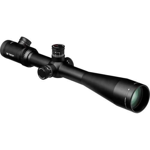 Vortex Viper PST 6-24x50 Riflescope (EBR-2C MRAD R, 30mm Tube
0.1 MRAD Impact Point Correction
Tall Uncapped Turrets
Waterproof
Fogproof
Side-Focus Parallax Knob
EBR-2C MRAD Reticle in the First Plane

In the Box
Vortex Viper PST 6-24x50 Riflescope (EBR-2C MRAD Reticle, FFP)
CRS shims
CR2032 Battery
4