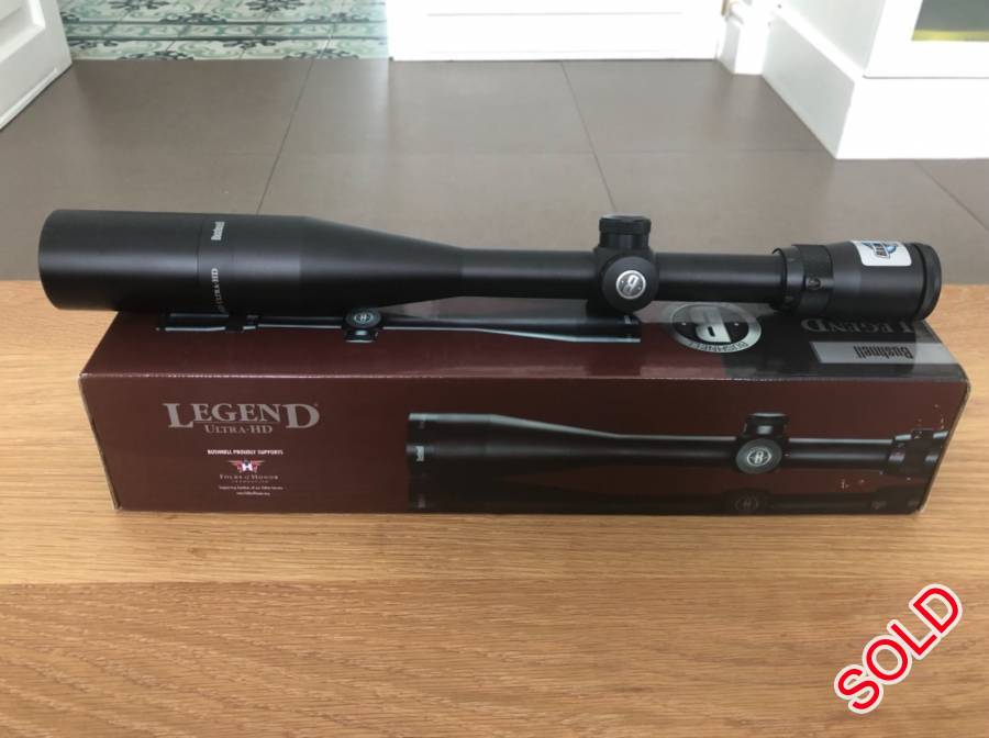 Rifle scope, Perfect condition, only hunted with it once and few times on range.  Shipping cost for buyer.