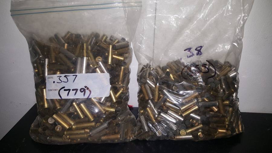 Once Fired brass cases - 38 and 357, I have once fired brass casings available in .38 (555) and .357 (779). Job lot R2700.00 or individually for the .38 - R1220.00 and the .357 - R1900.00.