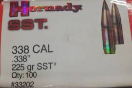 Hornady 338 SST, Hornady SST 338 225gr bullets only R1050.00 per box(100)