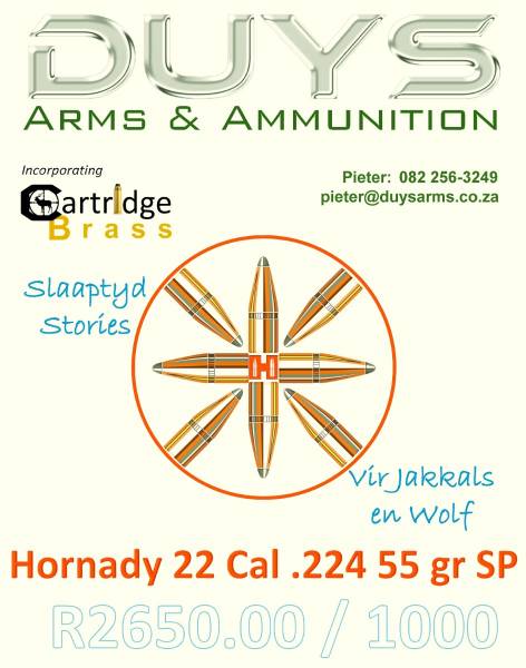 Hornady 22 Cal .224 55gr SP, Bullets