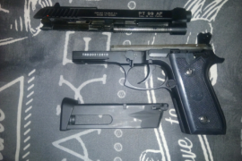 KWC PT92 Semi Auto 4.5mm CO2, Full Metal KWC PT92 CO2 4.5mm Gas Pistol. Only used it once. Recently had been serviced. Comes with 1500 Umarex 4.5mm BB and 3×CO2 12g Gas Canisters and spare plug for magazine. No licence required and good for self defense.
 



VELOCITY

100 m/s



CALIBER

4.5 mm



AMMUNITION

Steel BB



LENGTH

215mm



WEIGHT

1100g



MATERIAL

Full Metal



BB CAPACITY

19



BLOWBACK FUNCTION

Blowback



HOP-UP

Fixed



POWER

12g CO2



ACTION

Full auto & Semi Auto



TRIGGER

Double Action & Single Action



MAGAZINE ITEM NO.

AAKCMM150AZQ





WhatsApp - 079 674 5857
R2000 Cash Only