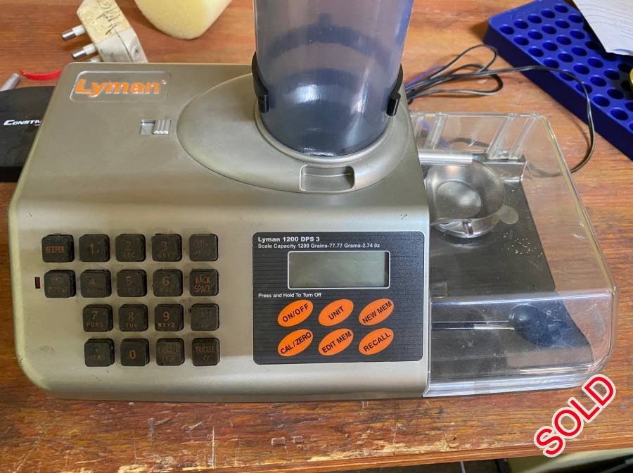 Lyman 1200 SPS 3 Automatic scale, I am selling my lyman automatic powder thrower as I have a new one.  Still in good working order.  