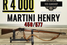 MARTINI HENRY 450/577 RIFLE , R 4,000.00