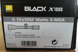 Nikon Black X1000, Nikon Black X1000, 4-16x50SF Matte X-MOA

Brand new, unused, in original packaging 