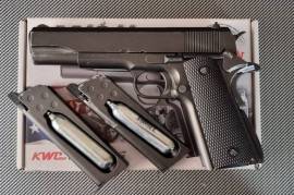 KWC 1911 BLOWBACK , Kwc 1911 for sale gun is in good condition has blowback action comes with 1 magazine
Another magazine, 11 gas canisters and a bottle of pallets sold separately at additional cost. 