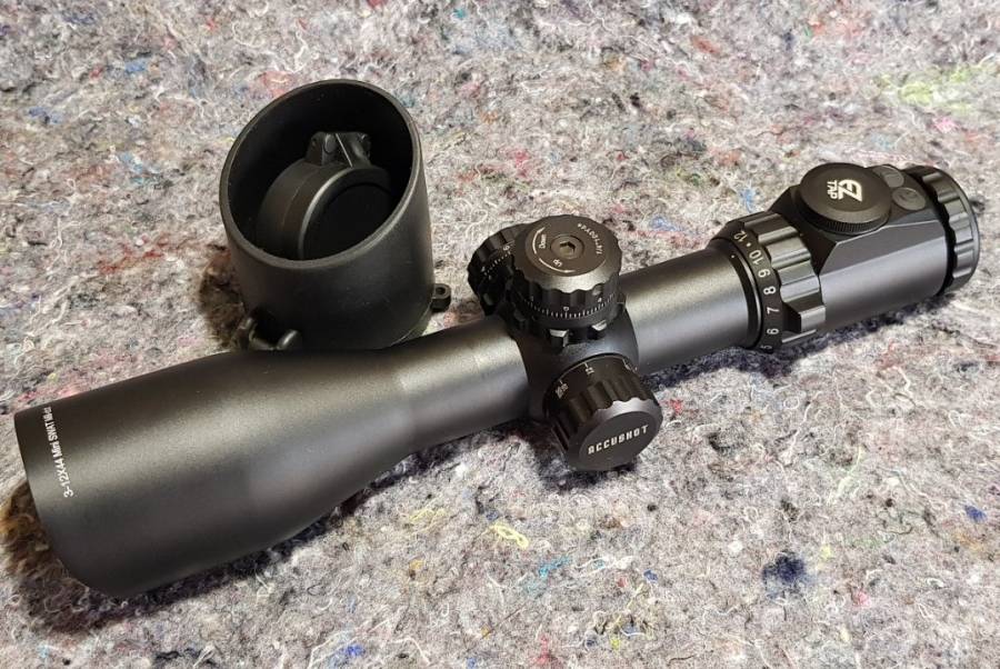 UTG 3-12 x44 , 30mm Tube,  Compact Scope , UTG 3-12 x44 , 30mm Tube, Compact Scope with Mil Dot Retical.
Ez Tap Illumination. Locking Turrets. Parallax adjustment. Lens caps. Very good condition.

In NC (Vollgraaffsig) but will be in Gauteng in a few weeks, can bring it along if you are interested in seeing it. 
I could Postnet or something of the sort but prefer the buyer see it first....and it is tough trusting anybody these days.