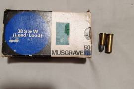 38S&W ammo, 50 x 38 S&W Musgrave rounds for sale. Not the 38special case size it is the shorter one as in the pics.
 
