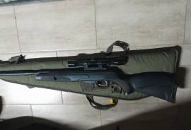 Gamo blackbull air rifle 4.5 cal, Gamo blackbull 4.5 cal .
Shoots 8.44 grain up to 1250fps.
It has a bunch of videos about it on youtube. 
Is a great air rifle for small to even big game hunting  .
