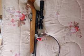 ARTEMIS CRUX CR600W WITH SCOPE AND FILLING PIPE, Artemis crux cr600w air rifle.Rifle was converted to pcp by the pellut gun company in kempton park.this is a very powerful and fun rifle and is very light making it easy to carry.Gun retails for around R5k without scope and filling pipe.