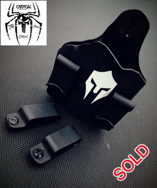 Concealment kydex holster. Spartan edition, Custom kydex hybrid holster.
conceal and open carry holster just by changing the belt clips and loops

Hi Rize backing for rehostering support.
Streamline design.

Spartan edition.
 