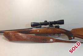 9,3 Mauser, Very  nicely  balanced with good  recoil management  thanks  to  semi bull  barrel. Have successfully hunted a buffalo.

Price includes scope bases. Scope, dies etc can be bought as part of a package deal.