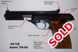 Pistols, Rimfire Pistols, Astra TS -22, Astra, TS -22, .22 LR, Like New, South Africa, Gauteng, Roodepoort