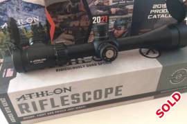 ATHLON ARGOS  BTR Gen2 6-24x50 FFP IR MIL SCOPE, Brand new first focal plane scope with illuminated reticle and precision zero stop. Comes with the Athlon Lifetime Warranty. Can be insured couriered to any major town in SA for R99. Optics Range is an importer and approved Athlon Optics Dealer in SA. Visit us on FACEBOOK (facebook.com/opticsrange)