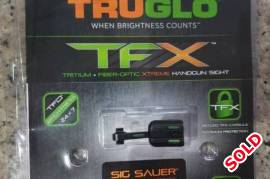 TRUGLO SIGHTS FOR SIG SAUER, Just over a year old, rear sight never used.