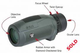 Vortex Solo Monocular 10x25 binoculars, You can always have a quality optic close at hand with the Solo Monocular. This compact, easy-to-carry monocular delivers quality viewing for outdoor enthusiasts who wish to bring nature a bit closer. And with the integral utility clip, it attaches to flat edged surfaces for quick external access. Fully multi-coated glass surfaces deliver bright images in a compact, lightweight, easy to handle unit. From bow-hunters to backpackers the Solo makes a great addition to any gear list.