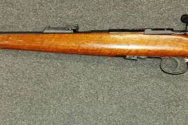 Used Oberndorf Mauser .22LR Rifle, Used Oberndorf Mauser .22LR bolt action rifle with original Mauser magazine. Rifle was reblued. Stock needs a bit of TLC. Rifle is dealer stocked and can be viewed at African Hunter & Outfitters. Landlines: 0118946399/ 6251/ 6252. Whatsapp text: 0660837220. R6500. No safekeeping fees or interest.