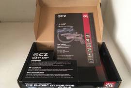 CZ P09 CO2 blow back pistol with accessories, Accurate target shooting 4.5mm pellet pistol for sale with accessories:
-holster 
​​​​​​-CO2 canisters
-pellets

Approximately 32 shots per canister, 16 round magazine
492 fps, semi automatic with blow back slide, rifled barrel
