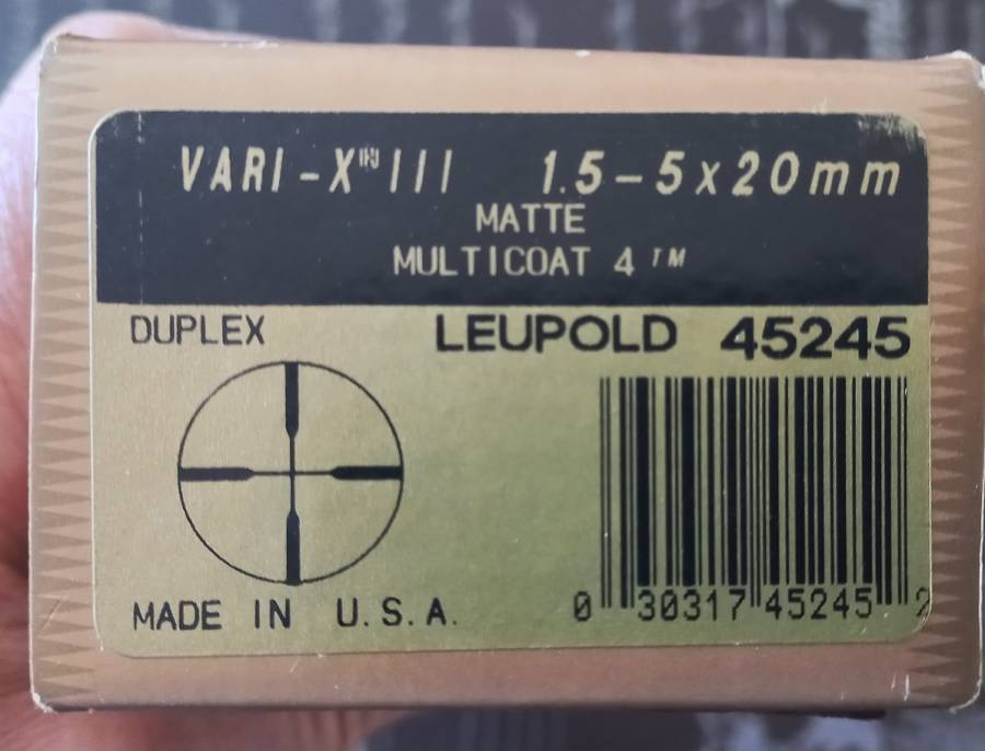 Big bore scope Leupold VariXiii1.5-5x20, I have this scope for Big bore rifle available for sale.
excellent condition. Call Philip 
