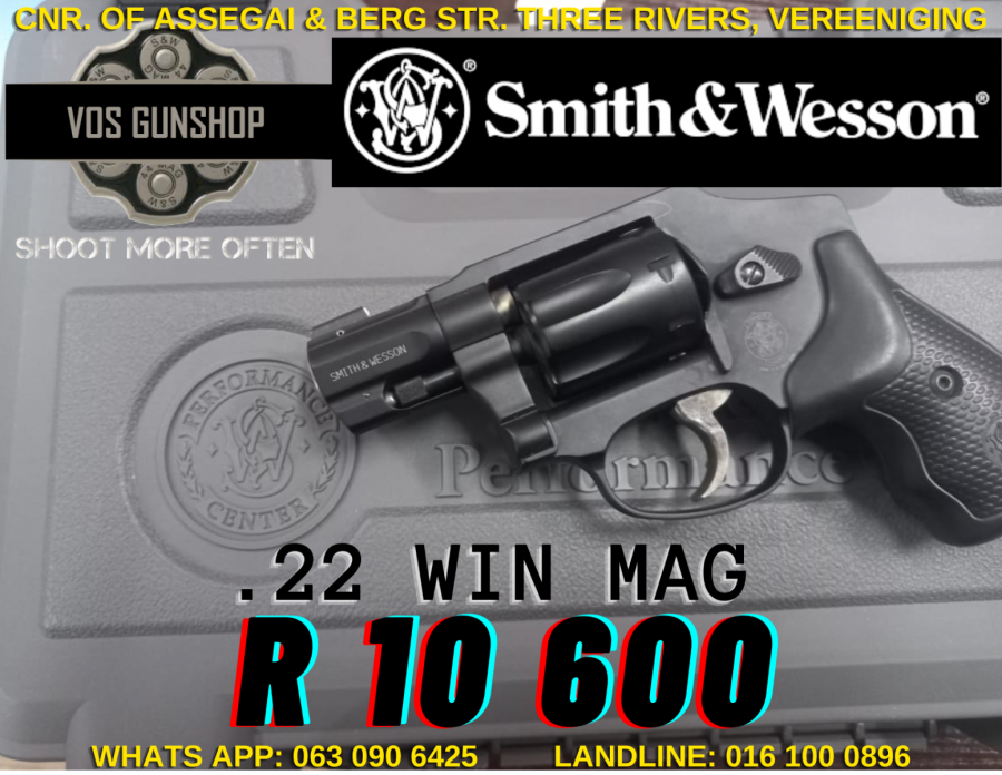 SMITH & WESSON .22 WIN MAG , SPOIL YOURSELF WITH THIS BEAUTIFUL SMITH & WESSON .22 WIN MAG AT AN UNBEATABLE PRICE!!

WHILE STOCK LASTS!!

FEEL FREE TO VISIT THE SHOP, CALL, EMAIL OR WHATS APP FOR ANY FURTHER ENQUIRIES