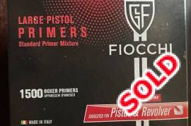 Fiocchi Large Pistol Primers, 1 x Box of 1500 Fiocchi Large Pistol Primors, box is unopened, only have 1 box available