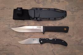 Cold Steel combo, 1 x Cold Steel SRK San Mai steel fixed blade knife 
1 x Cold Steel Range Boss folding knife. 
Retail value for both is R3850 asking R2500 for both including postnet to postnet. Tinus 0820762584