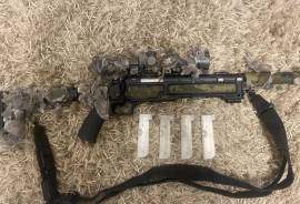 Novritsch SSG10-A3, Novritsch SSG-10 A3 for sale ! Excellent condition. Upgraded bucking and hopup system. Shoots at 2.6 - 2.8 joules with 0.45g bb's. Comes with scope, sling and 4 mags.
R8000 not negotiable. No trades.